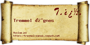 Tremmel Ágnes névjegykártya
